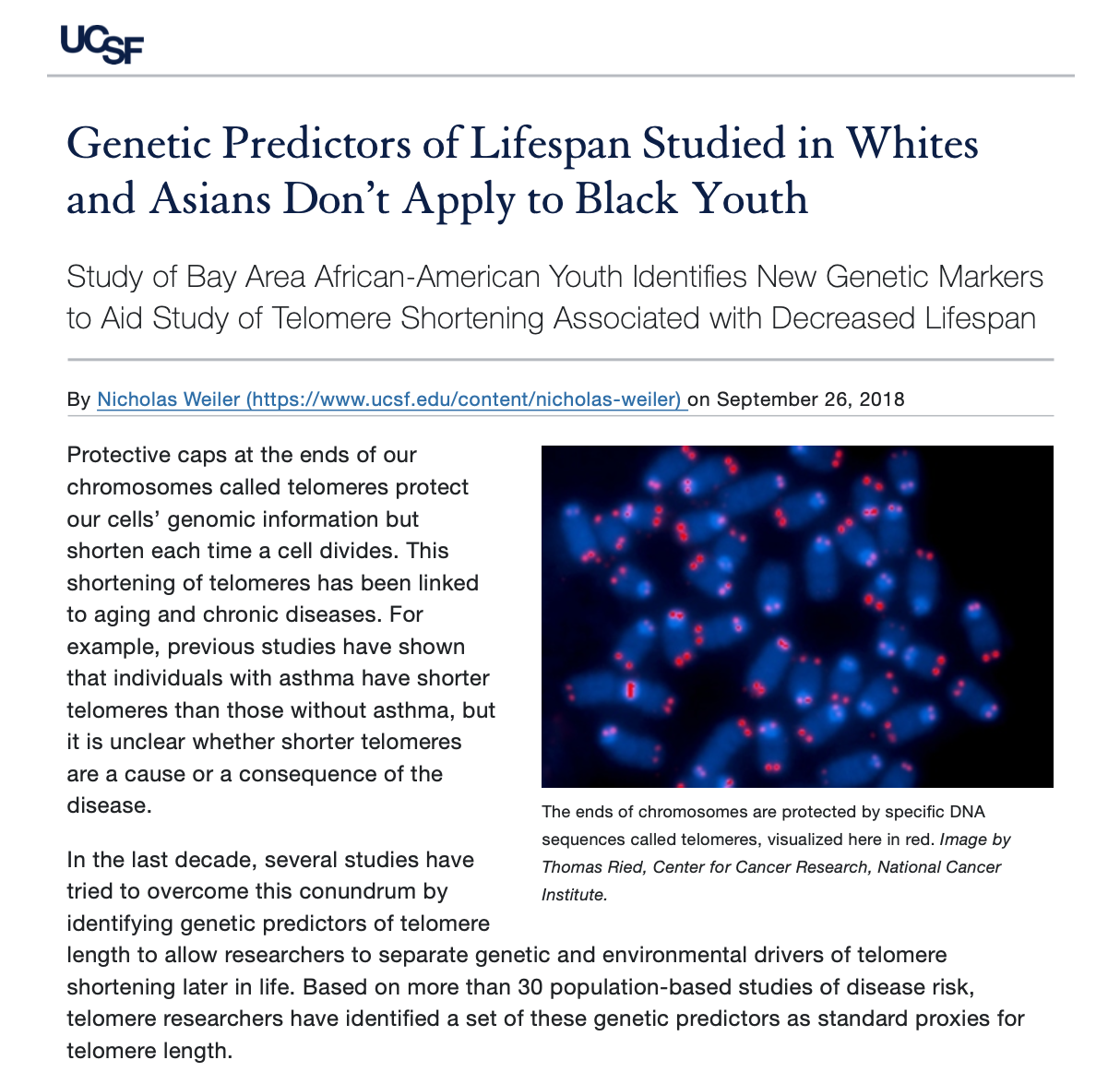 Genetic Predictors of Lifespan Studied in Whites and Asians Don’t Apply to Black Youth