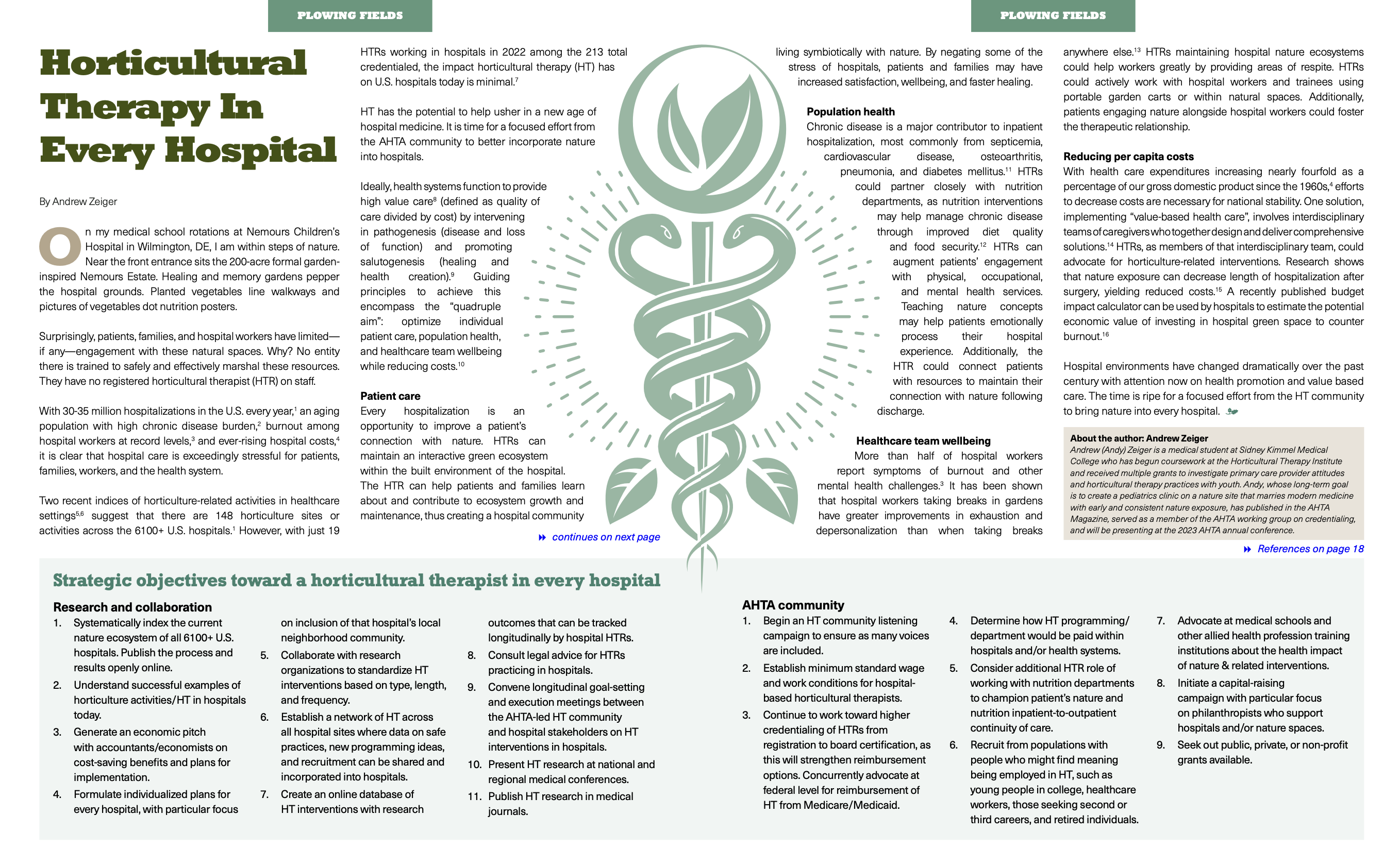 Horticultural Therapy in Every Hospital