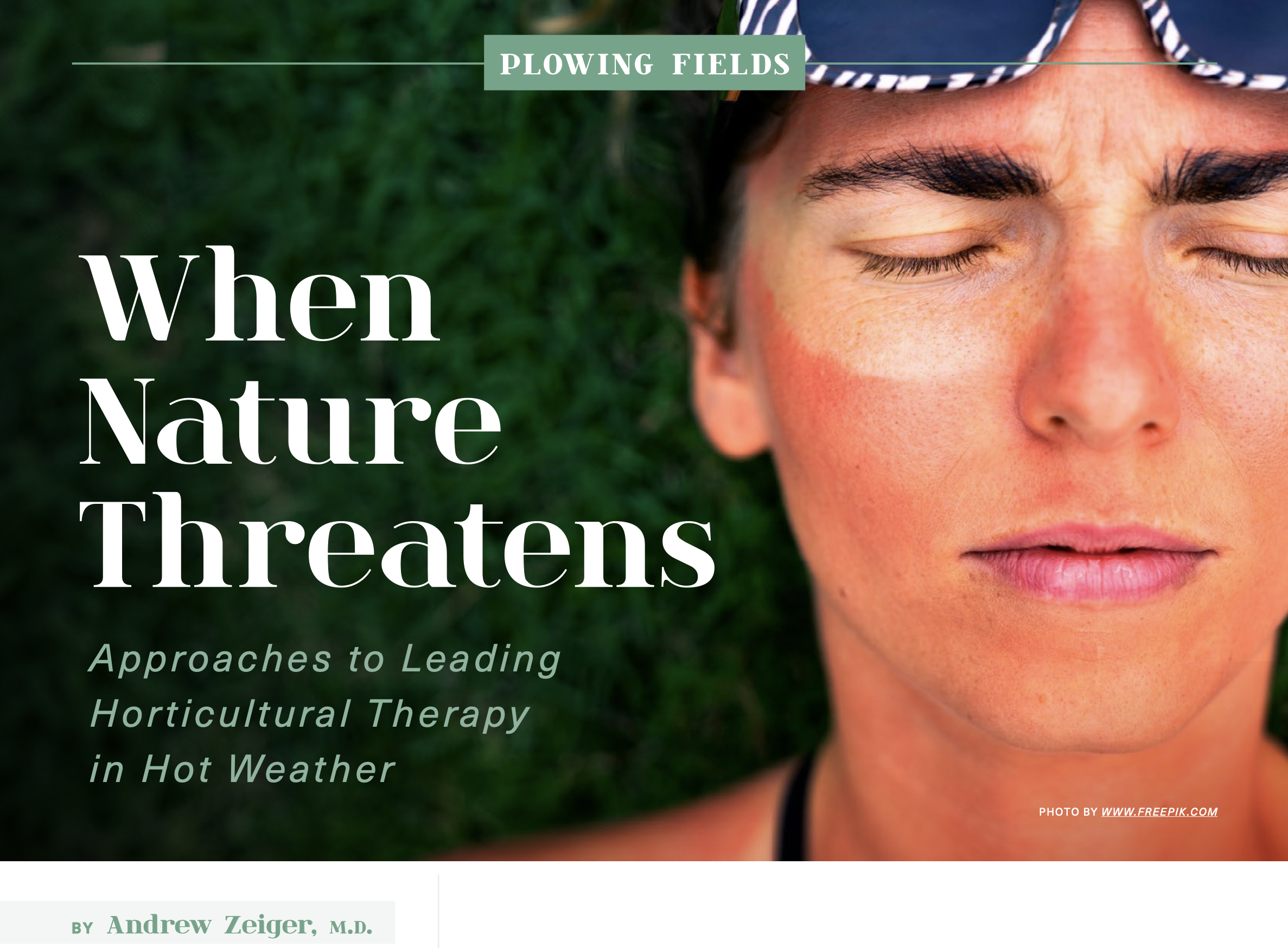 When Nature Threats: Approaches to Leading Horticultural Therapy in Hot Weather